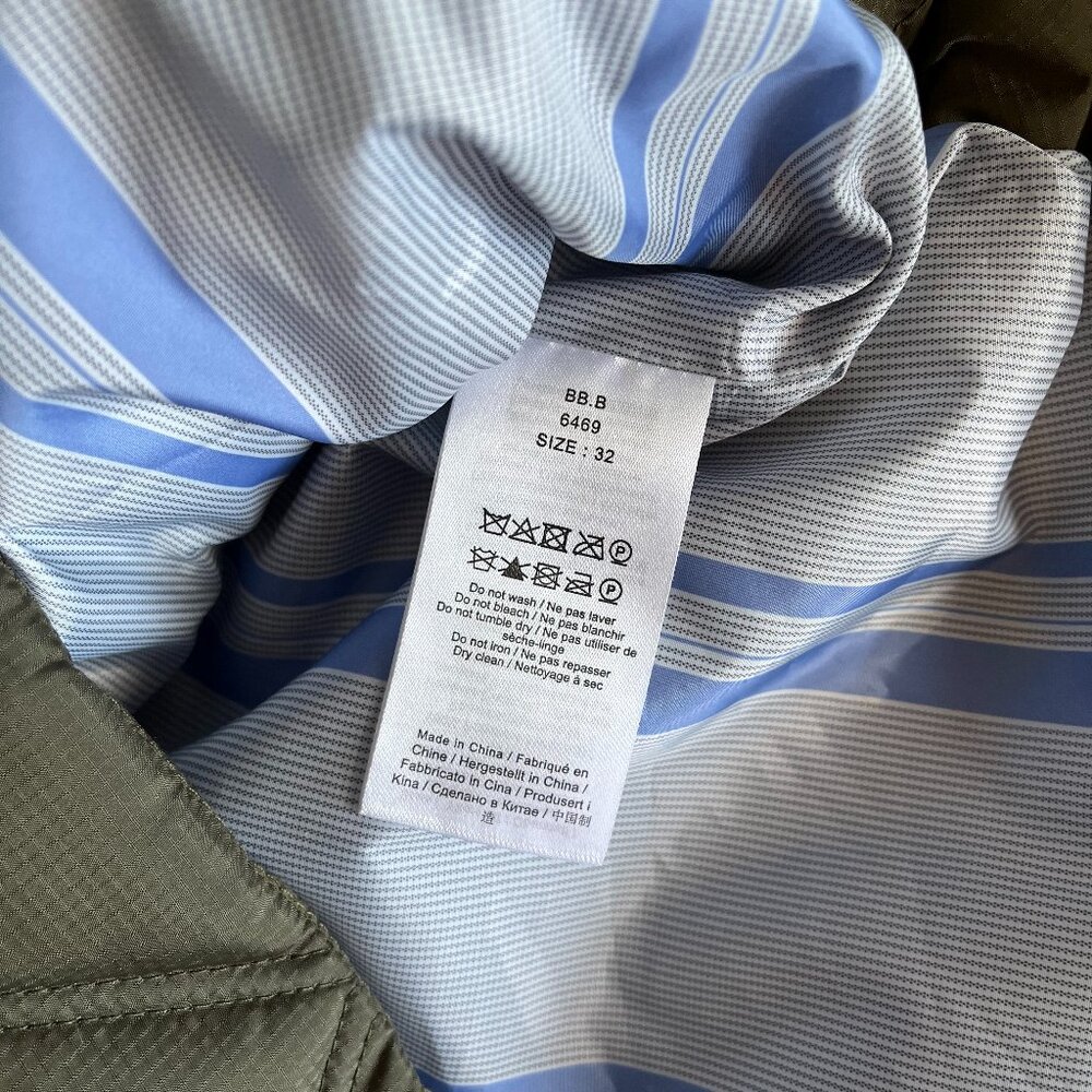 Ganni Ripstop Recycled Quilted Oversized Ruffle Collared Jacket - Kalamata - Picture 7 of 13